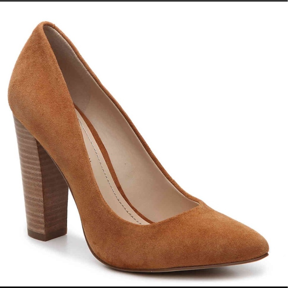 Bcbgeneration Clarice Suede Camel Tan Block Heel … - image 1
